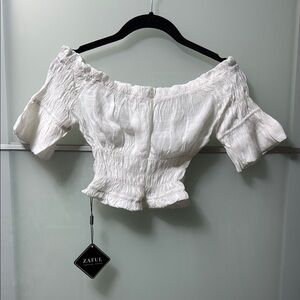 Zaful White Off-Shoulder Top